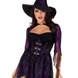 Костюм відьми Leg Avenue Mystical Witch S, сукня, капелюх