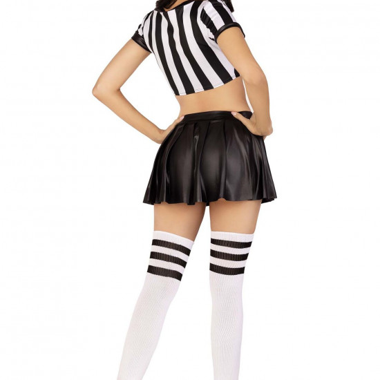 Костюм рефері Leg Avenue Time Out Referee XS, кроп-топ спідниця, свисток Костюм рефері Leg Avenue Time Out Referee XS, кроп-топ спідниця, свисток