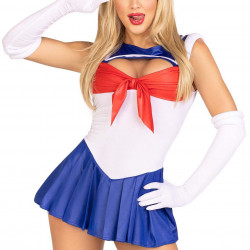 Еротичний костюм Сейлор Мун Leg Avenue Sexy Sailor L, сукня, рукавички, бант