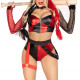 Еротичний костюм Leg Avenue Crime Spree Sweetie Costume XS, топ, шорти Еротичний костюм Leg Avenue Crime Spree Sweetie Costume XS, топ, шорти
