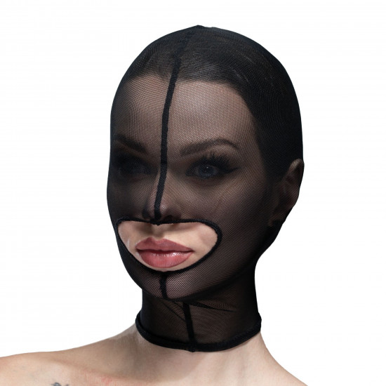Маска сітка із відкритим ротом Feral Feelings - Hood Mask Black Маска сітка із відкритим ротом Feral Feelings - Hood Mask Black