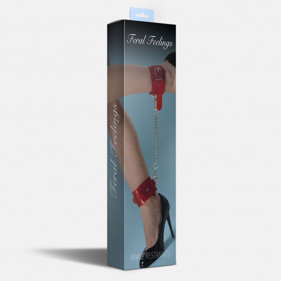 Поножи Feral Feelings - Ankle Restraints Red Trasparent Поножи Feral Feelings - Ankle Restraints Red Trasparent