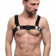 Чоловіча портупея на груди Feral Feelings - Bulldog Harness Black Чоловіча портупея на груди Feral Feelings - Bulldog Harness Black