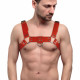 Чоловіча портупея на груди Feral Feelings - Bulldog Harness Red Чоловіча портупея на груди Feral Feelings - Bulldog Harness Red
