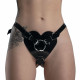 Трусики Серце для страпону Feral Feelings - Hearts Strap-on Belt Black Трусики Серце для страпону Feral Feelings - Hearts Strap-on Belt Black