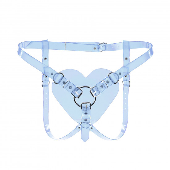 Трусики Серце для страпону Feral Feelings - Hearts Strap-on Belt Trasparent Трусики Серце для страпону Feral Feelings - Hearts Strap-on Belt Trasparent