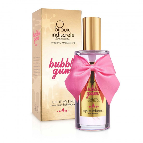 Розігрівальна олія Bijoux Indiscrets Light my Fire – Strawberry Bubblegum (100 мл) Розігрівальна олія Bijoux Indiscrets Light my Fire – Strawberry Bubblegum (100 мл)
