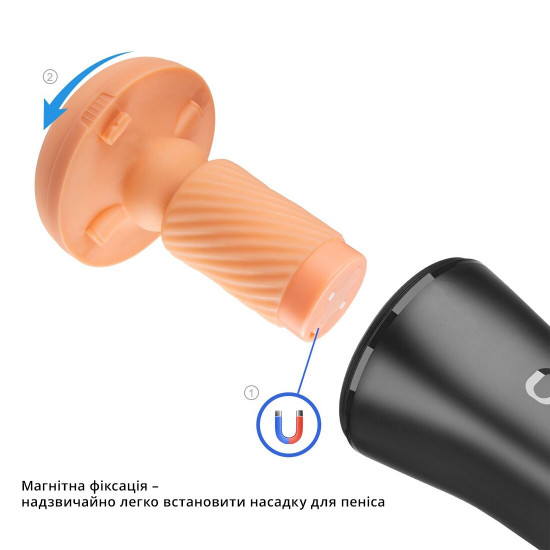 Мастурбатор Otouch INSCUP 3, рух вперед-назад плюс стискання стінок, сенсорне керування Мастурбатор Otouch INSCUP 3, рух вперед-назад плюс стискання стінок, сенсорне керування