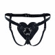 Трусики Серце для страпону з натуральної шкіри Feral Feelings - Hearts Strap-on Belt Black Трусики Серце для страпону з натуральної шкіри Feral Feelings - Hearts Strap-on Belt Black