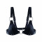 Ліф з натуральної шкіри Feral Feelings - Bikini Top Black