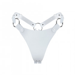 Трусики з натуральної шкіри Feral Feelings - String Bikini White
