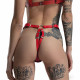 Трусики з натуральної шкіри Feral Feelings - String Bikini Red Трусики з натуральної шкіри Feral Feelings - String Bikini Red