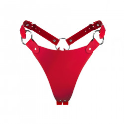 Трусики з натуральної шкіри Feral Feelings - String Bikini Red