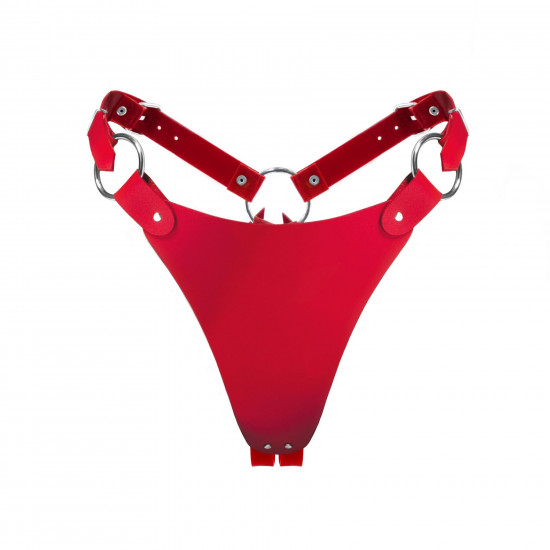 Трусики з натуральної шкіри Feral Feelings - String Bikini Red Трусики з натуральної шкіри Feral Feelings - String Bikini Red