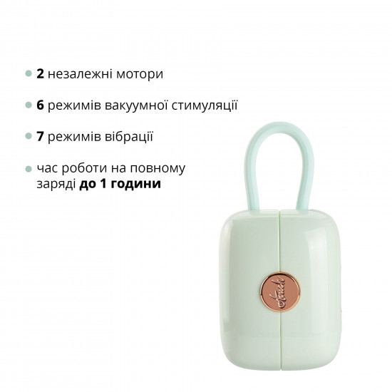Вакуумний кліторальний стимулятор Otouch Louis Vibrate Teal з віброяйцем, у кейсі Вакуумний кліторальний стимулятор Otouch Louis Vibrate Teal з віброяйцем, у кейсі