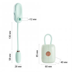 Вакуумний кліторальний стимулятор Otouch Louis Vibrate Teal з віброяйцем, у кейсі