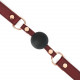 Силіконовий кляп Liebe Seele Wine Red Ball Gag, діаметр кульки 4,3 см, ремінь із натуральної шкіри Силіконовий кляп Liebe Seele Wine Red Ball Gag, діаметр кульки 4,3 см, ремінь із натуральної шкіри