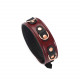 Шкіряний нашийник з повідцем Liebe Seele Wine Red Collar and Leash, 3 кільця для кріплення Шкіряний нашийник з повідцем Liebe Seele Wine Red Collar and Leash, 3 кільця для кріплення
