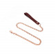 Шкіряний нашийник з повідцем Liebe Seele Wine Red Collar and Leash, 3 кільця для кріплення Шкіряний нашийник з повідцем Liebe Seele Wine Red Collar and Leash, 3 кільця для кріплення