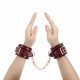 Шкіряні наручники Liebe Seele Wine Red Wrist Cuffs, знімний ланцюжок-кріплення Шкіряні наручники Liebe Seele Wine Red Wrist Cuffs, знімний ланцюжок-кріплення