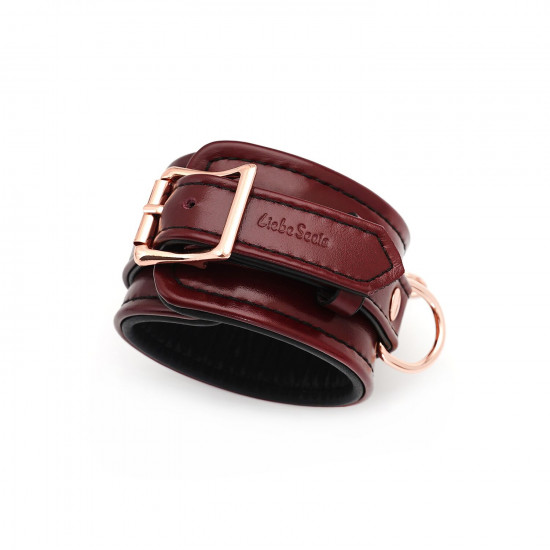 Шкіряні поножі Liebe Seele Wine Red Ankle Cuffs, знімний ланцюжок-кріплення Шкіряні поножі Liebe Seele Wine Red Ankle Cuffs, знімний ланцюжок-кріплення