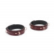Фіксатори для стегон Liebe Seele Wine Red Thigh Cuffs S Size, натуральна шкіра Фіксатори для стегон Liebe Seele Wine Red Thigh Cuffs S Size, натуральна шкіра