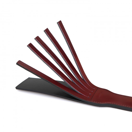 Двосторонній паддл Liebe Seele Wine Red Spanking Paddle, натуральна шкіра Двосторонній паддл Liebe Seele Wine Red Spanking Paddle, натуральна шкіра