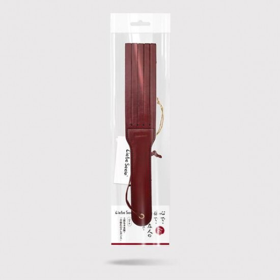 Двосторонній паддл Liebe Seele Wine Red Spanking Paddle, натуральна шкіра Двосторонній паддл Liebe Seele Wine Red Spanking Paddle, натуральна шкіра