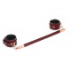 Фіксатор-розпірка для ніг або рук Liebe Seele Wine Red Spreader Bar, дерево + натуральна шкіра Фіксатор-розпірка для ніг або рук Liebe Seele Wine Red Spreader Bar, дерево + натуральна шкіра