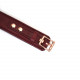 Шкіряний нашийник з повідцем Liebe Seele Wine Red Curved Collar, замок-сердечко Шкіряний нашийник з повідцем Liebe Seele Wine Red Curved Collar, замок-сердечко