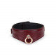 Шкіряний нашийник з повідцем Liebe Seele Wine Red Curved Collar, замок-сердечко Шкіряний нашийник з повідцем Liebe Seele Wine Red Curved Collar, замок-сердечко