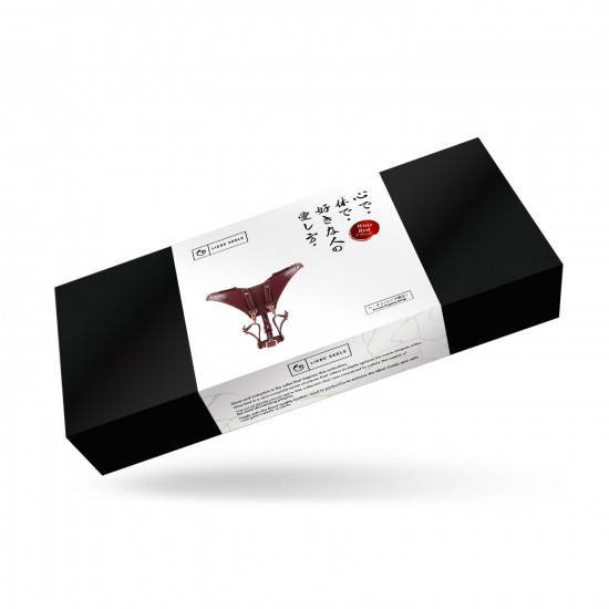 Шкіряні трусики для вібратора Liebe Seele Wine Red Forced Orgasm Strop, повністю регульовані Шкіряні трусики для вібратора Liebe Seele Wine Red Forced Orgasm Strop, повністю регульовані