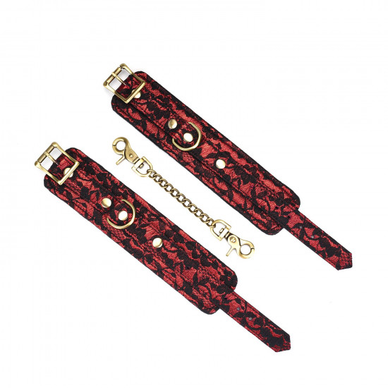 Наручники Liebe Seele Victorian Garden Wrist Cuff, кільця та з’єднувальний ланцюжок Наручники Liebe Seele Victorian Garden Wrist Cuff, кільця та з’єднувальний ланцюжок