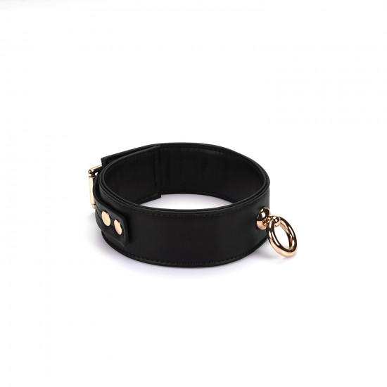 Нашийник з повідцем Liebe Seele Black Organosilicon Collar with Leash, екошкіра Нашийник з повідцем Liebe Seele Black Organosilicon Collar with Leash, екошкіра