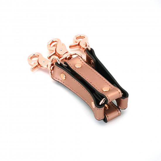 Хрестовина для фіксації Liebe Seele Rose Gold Memory Hog Tie, натуральна шкіра, рожеве золото Хрестовина для фіксації Liebe Seele Rose Gold Memory Hog Tie, натуральна шкіра, рожеве золото