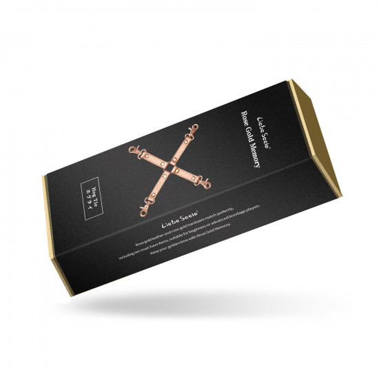 Хрестовина для фіксації Liebe Seele Rose Gold Memory Hog Tie, натуральна шкіра, рожеве золото Хрестовина для фіксації Liebe Seele Rose Gold Memory Hog Tie, натуральна шкіра, рожеве золото