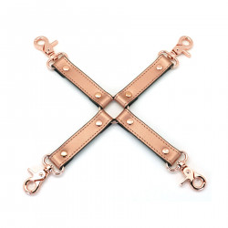 Хрестовина для фіксації Liebe Seele Rose Gold Memory Hog Tie, натуральна шкіра, рожеве золото