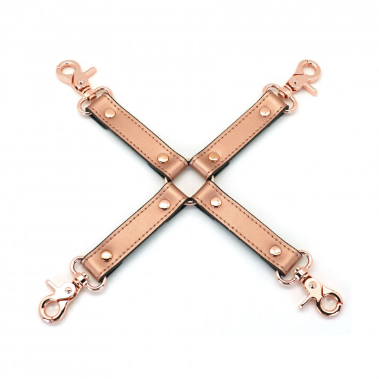 Хрестовина для фіксації Liebe Seele Rose Gold Memory Hog Tie, натуральна шкіра, рожеве золото Хрестовина для фіксації Liebe Seele Rose Gold Memory Hog Tie, натуральна шкіра, рожеве золото