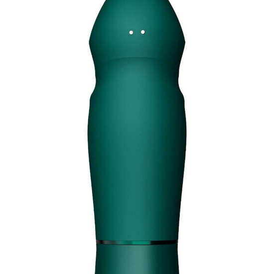 Компактна смарт секс-машина Zalo – Sesh Turquoise Green, 2 насадки, пульт ДК, кристал Swarovski Компактна смарт секс-машина Zalo – Sesh Turquoise Green, 2 насадки, пульт ДК, кристал Swarovski