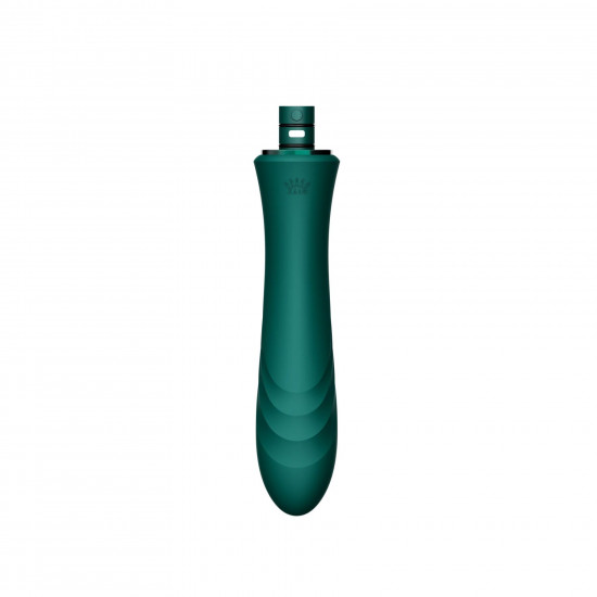 Компактна смарт секс-машина Zalo – Sesh Turquoise Green, 2 насадки, пульт ДК, кристал Swarovski Компактна смарт секс-машина Zalo – Sesh Turquoise Green, 2 насадки, пульт ДК, кристал Swarovski