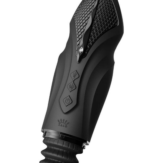 Компактна смарт секс-машина Zalo – Sesh Obsidian Black, 2 насадки, пульт ДК, кристал Swarovski Компактна смарт секс-машина Zalo – Sesh Obsidian Black, 2 насадки, пульт ДК, кристал Swarovski