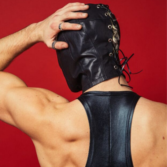 Закритий шкіряний капюшон D&A Deprivation mask Leather Закритий шкіряний капюшон D&A Deprivation mask Leather