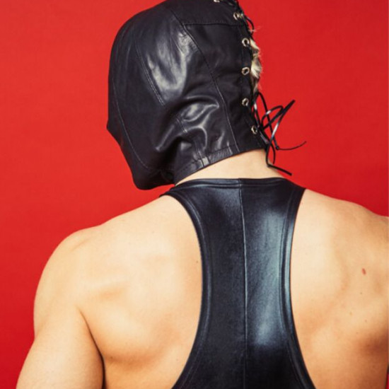 Закритий шкіряний капюшон D&A Deprivation mask Leather Закритий шкіряний капюшон D&A Deprivation mask Leather