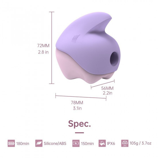 Вакуумний кліторальний смарт-стимулятор Magic Motion Unicorn Purple з вібрацією Вакуумний кліторальний смарт-стимулятор Magic Motion Unicorn Purple з вібрацією