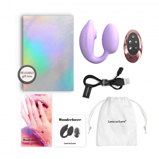 Віброяйце з вакуумною кліторальною стимуляцією Love To Love Wonderlover VIVA MAUVE Віброяйце з вакуумною кліторальною стимуляцією Love To Love Wonderlover VIVA MAUVE