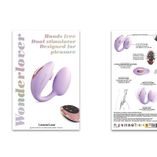 Віброяйце з вакуумною кліторальною стимуляцією Love To Love Wonderlover VIVA MAUVE Віброяйце з вакуумною кліторальною стимуляцією Love To Love Wonderlover VIVA MAUVE