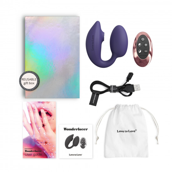 Віброяйце з вакуумною кліторальною стимуляцією Love To Love Wonderlover MIDNIGHT INDIGO Віброяйце з вакуумною кліторальною стимуляцією Love To Love Wonderlover MIDNIGHT INDIGO