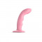 Насадка для страпона з подвійною точковою пульсацією Strap-On-Me TAPPING DILDO WAVE – CORAL PINK, М