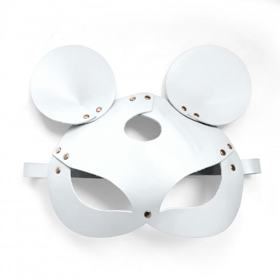 Шкіряна маска мишки Art of Sex - Mouse Mask, колір Білий Шкіряна маска мишки Art of Sex - Mouse Mask, колір Білий