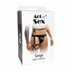 Чоловічі гартери з натуральної шкіри Art of Sex - Serge, колір Чорний, розмір XS-M Чоловічі гартери з натуральної шкіри Art of Sex - Serge, колір Чорний, розмір XS-M